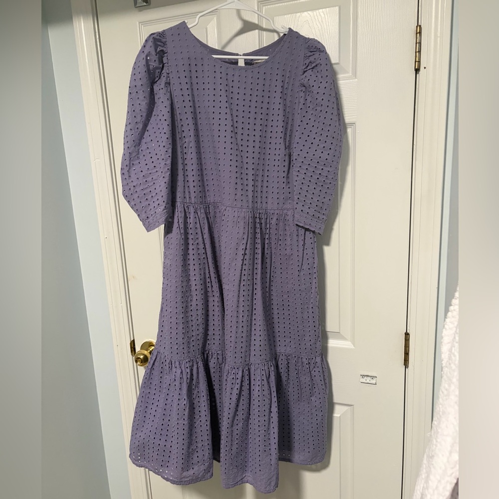 a new day Lavender Eyelet Kids Dress